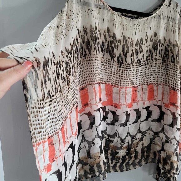 Addition Elle sheer bat wing blouse EUC - Picture 3 of 9